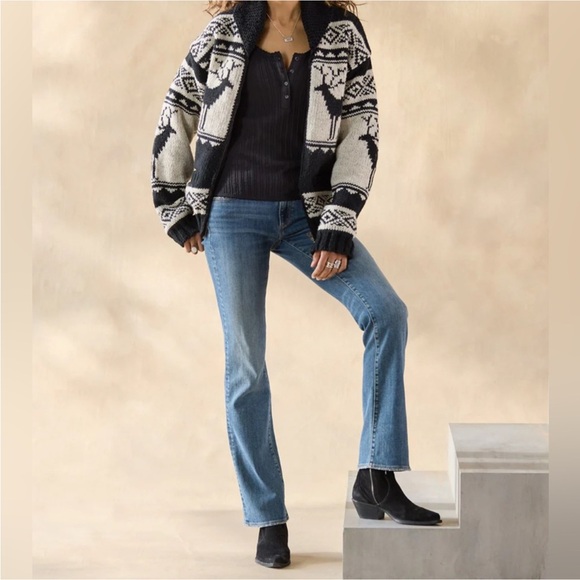 NWT LOST HORIZONS Handmade Wool Knitwear, Fleece Lined, Zip front Cardigan, S - Picture 11 of 12